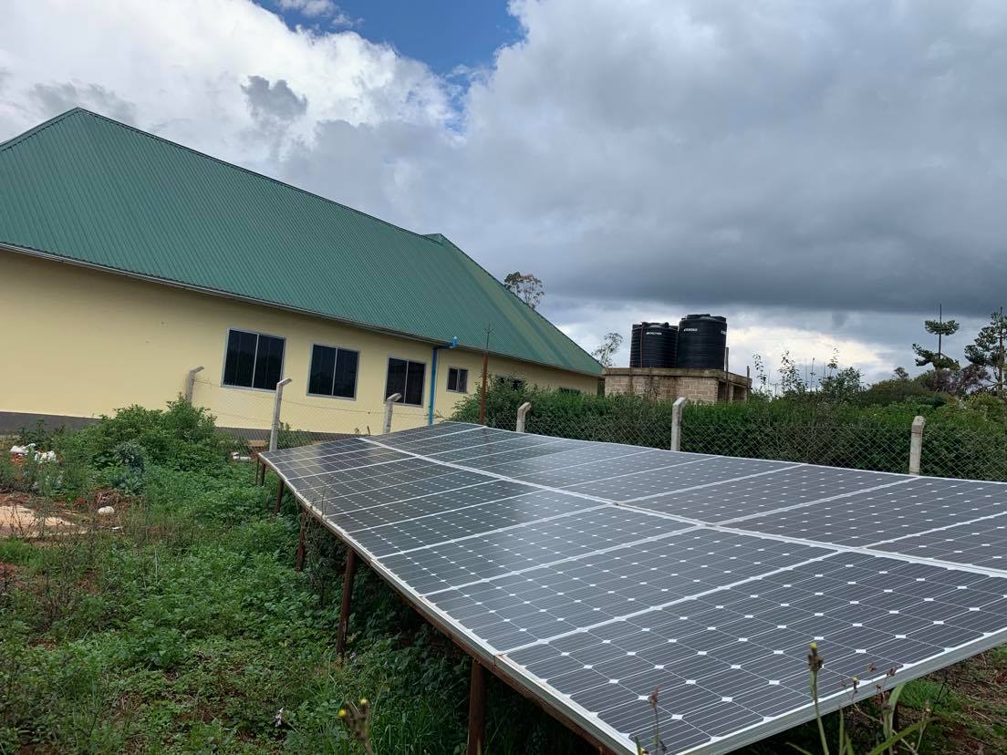 Solar panels now supplement irregular electricity in the surgical rooms. Image